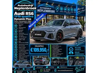 Audi RS6 TFSI quattro Dynamic Plus | Pano | Keramisch | B&O | Carbonpakket | 4WS | HUD |