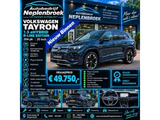 Volkswagen Tayron 1.5 eHybrid plug-hybride R-Line Edition 204pk 20inch 2026 km 10.000 Trekhaak| Head