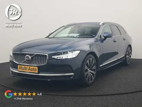 Volvo V90 T8 AWD Ultimate Bright LONG RANGE PHEV 350pk | Trekhaak Af Fabriek | Panodak | Adaptive Cr