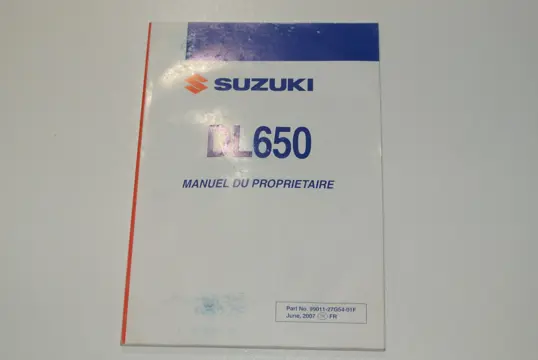 INSTRUCTIEBOEKJE Suzuki DL 650 V STROM 2003 - 2011