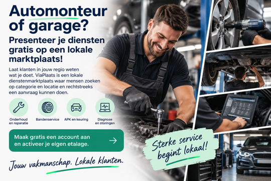 Automonteur of garage? Presenteer je diensten gratis op ViaPlaats