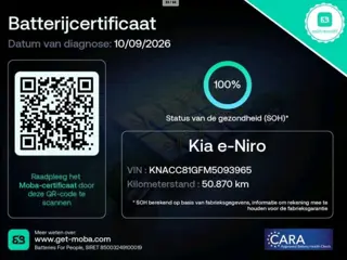 Kia E-Niro DynamicPlusLine 64 kWh 100% SOH WARMTEPOMP OPEN DAK