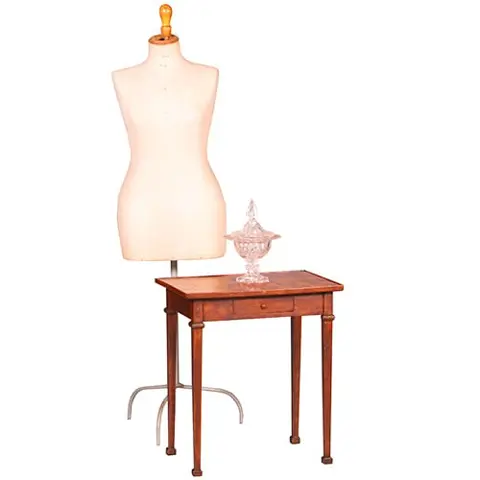 Hollands volkskunst bijzettafel met essenhout geparketteerd blad  ca 1860
