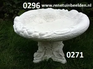 Water fruitbak met zuil. nr 0296 & 0271