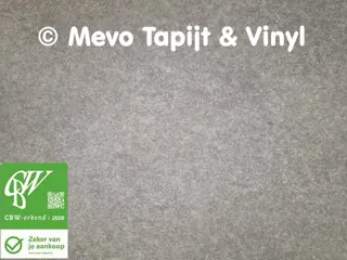 Tarkett Vinyl met grijs marmer Motief. Lengte 17 x 4 meter