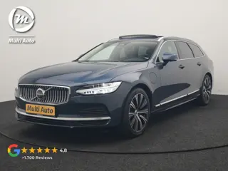 Volvo V90 T8 AWD Ultimate Bright LONG RANGE PHEV 350pk | Trekhaak Af Fabriek | Panodak | Adaptive Cr