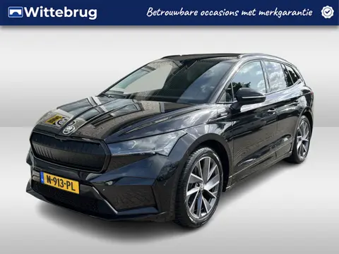 Škoda Enyaq iV 60 Sportline / SOH 91%/ AUTOMAAT/ WARMTEPOMP/ TREKHAAK/ PARK.SENSOR.V+A/ CAMERA/ ACC/