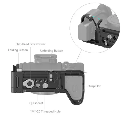 SmallRig 3984 Foldable L-Bracket For Sony Alpha 7 V / 7R V / 7 IV / 7S III