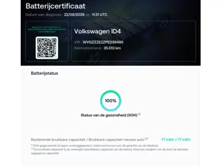 Volkswagen ID.4 Pro Business 77 kWh SOH 100% elektrische achterklep keyless easy open klasse III ala