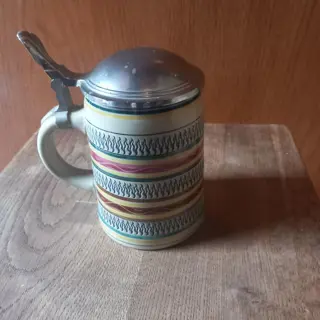 bierpul met deksel, DBGM - OUD - puntgaaf - DOE EEN BOD, vanaf 15,-. Ga ik akkoord met je bod dan kr