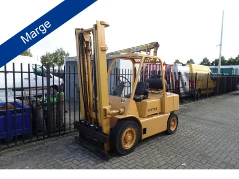 Hyster h 80 e vork heftruck met lange vaste lepels