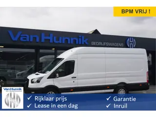 Ford Transit 350L 130PK L4H3 BPM VRIJ!! 12" Sync4 Navi, Trekhaak, Stoel-Stoel!! NR. 438
