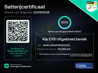 Kia EV6 Plus 77.4 kWh SOH 100% Trekhaak 1e EIG NL-Auto Rijklaarprijs!