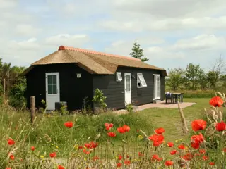 Sfeervol chalet in rustieke stijl met sauna gelegen aan een weiland