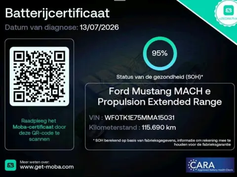 Ford Mustang Mach-E Extended RWD 98 kWh 95% SOH LONG RANGE