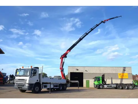 DAF CF 75.310 +HMF 3000 Powerlift crane 30T meter with Fly-Jib