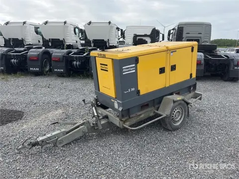 Atlas-Copco QAS 30 S/A Generator Trailer (Inoperable)