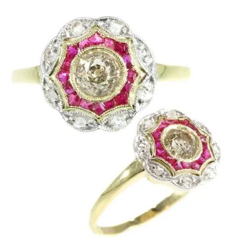 De perfecte gouden vintage verlovingsring