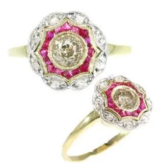 De perfecte gouden vintage verlovingsring