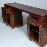 Foto 27 van Smalle lange wandtafel of sideboard  ook wel dokters bureau prachtige patina ca 1890