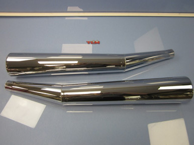 Used uitlaatset le mans chroom/zwart