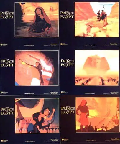 THE PRINCE OF EGYPT USA lobbycard set.