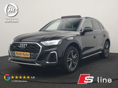 Audi Q5 50 TFSI e 2x S Line PHEV 300pk Dealer O.H. | Panodak | 360 Camera | Head Up | Lederen Sports