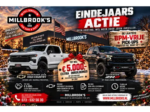 Chevrolet Einde jaars Actie Laatste bpm vrije pick-ups bij Millbrooks !!! BPM VRIJ !!! !! 5000 € inr