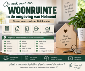 Woonruimte gezocht regio Helmond – betrouwbare huurder