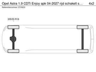 Foto 9 van Opel Astra 1.9 CDTi Enjoy apk 04-2027 rijd schakelt super airco koud