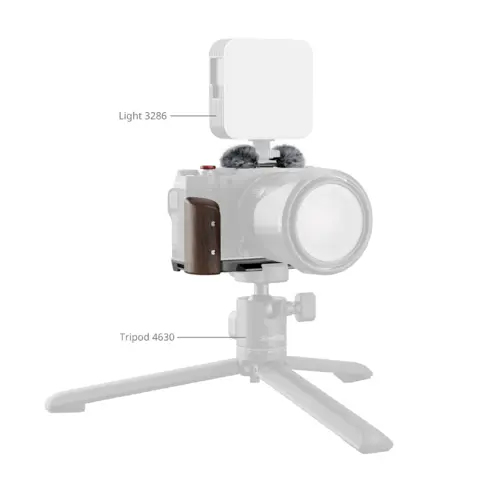 SmallRig 5260 L-Shape Mount Plate With Wooden Handle For Fujifilm X-M5