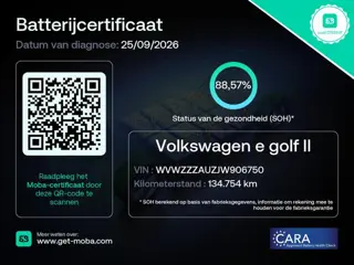 Foto 20 van Volkswagen e-Golf e-Golf ✓SOH 88.57%✓Carplay✓Navi✓Leder✓Clima✓Cruise✓Pdc V+A✓LED✓16'' Lm velgen✓N.A.