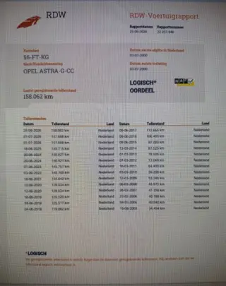 Foto 16 van OPEL ASTRA 1.6 Pearl AUTOMAAT 3DRS RIJDT GOED NAP APK 7-2027