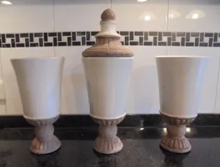 POTTEN CRAQUELE L&L 3 dlg 26 cm NIEUW