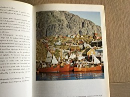 Boek v.Groenland speciaal land m.sneeuw ,eskimo,s,robben enz
