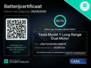 Foto 17 van Tesla Model Y 75 kWh 351pk Long Range AWD | SOH 90% | Incl. 24 Maanden Bovag garantie | 19" | Pearl