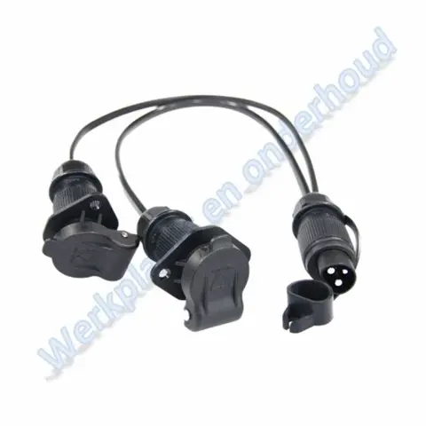 Verloop stekker + 2 stekkerdoos 3-polig 6200 (cobo)