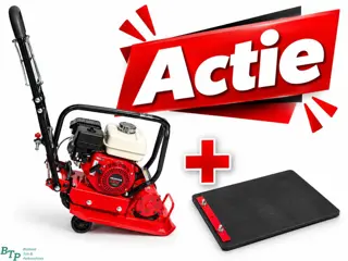 Honda Trilplaat incl. Rubbermat en wielstel trilmachine