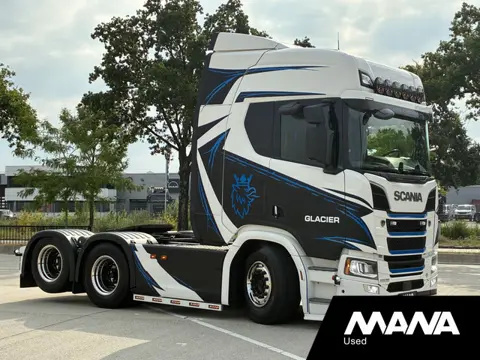 Scania R530 V8 6x2 LL Glacier SHOWTRUCK // BUFFL opbouw - PTO Retarder Lift as Boogie