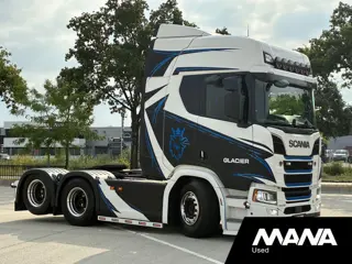 Scania R530 V8 6x2 LL Glacier SHOWTRUCK // BUFFL opbouw - PTO Retarder Lift as Boogie