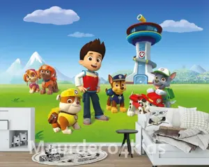 Paw Patrol fotobehang XL, VLIES, 360 x 270 cm, Muurdeco4kids