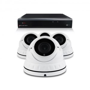 Set met 4 Dome camera – 5MP 2K HD – Draadloos wit