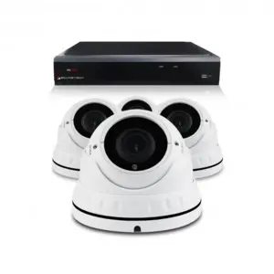 Set met 4 Dome camera – 5MP 2K HD – Draadloos wit