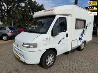 Fiat 230 1.9 TD Luifel, kookstel 2 pits, koelkast met vriesvak, gasfles, tv+schotel, boiler, douche,