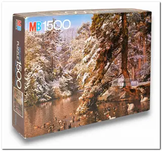 Winterscène - MB Puzzle - 1500 Stukjes