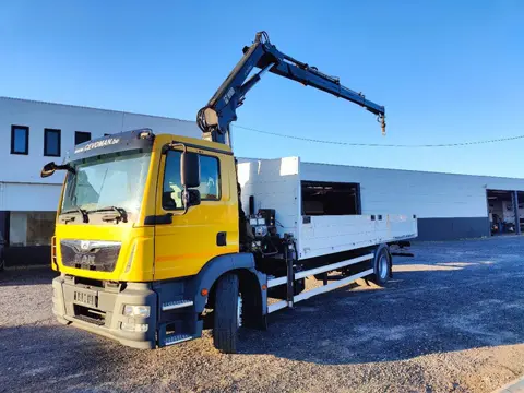 MAN TGM 18.250 Open box + HIAB 166-3 (bj 2014, automaat)