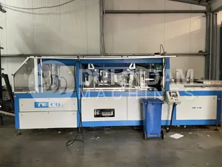 Teco T3 dozenopzetmachine met Robatech lijmmachine
