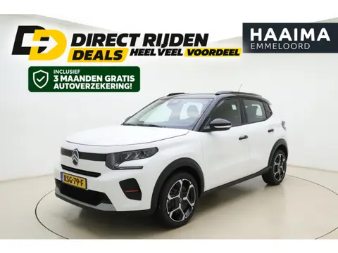 Citroen Ë-C3 Plus 113pk Comfort Range 44 kWh | DEMO | 8 Jaar garantie | Carplay | Zwart dak | DAB Ra