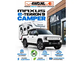 Maxus E TERRON 9 PREMIUM 4WD 120 KWh WLTP 490 KM batterij 8 JR GAR v.a € 62.000 excl btw / opbouw op