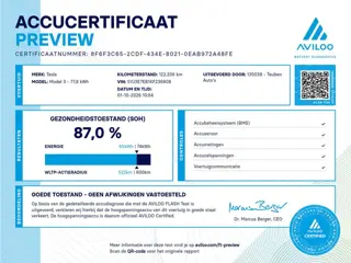 Foto 18 van Tesla Model 3 Long Range AWD 75 kWh | SOH 87% | Full Self-Driving computer 3 | Premium kleur